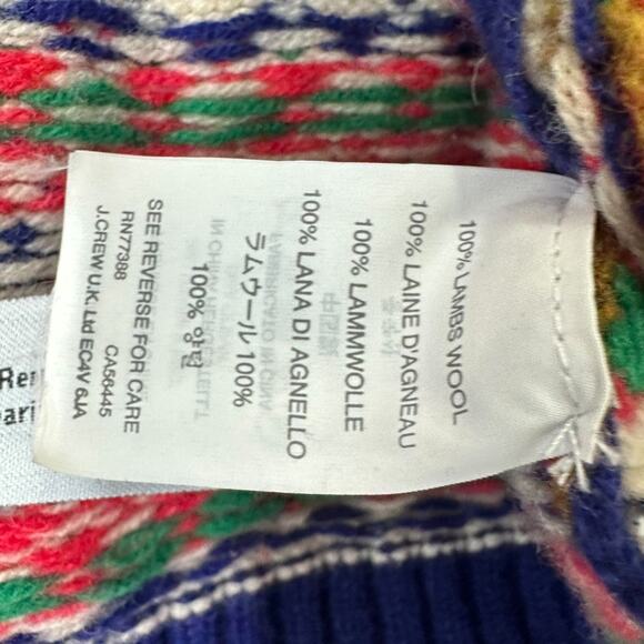 J. Crew Lambswool Classic Fair Isle Sweater Size Small - Picture 7 of 8
